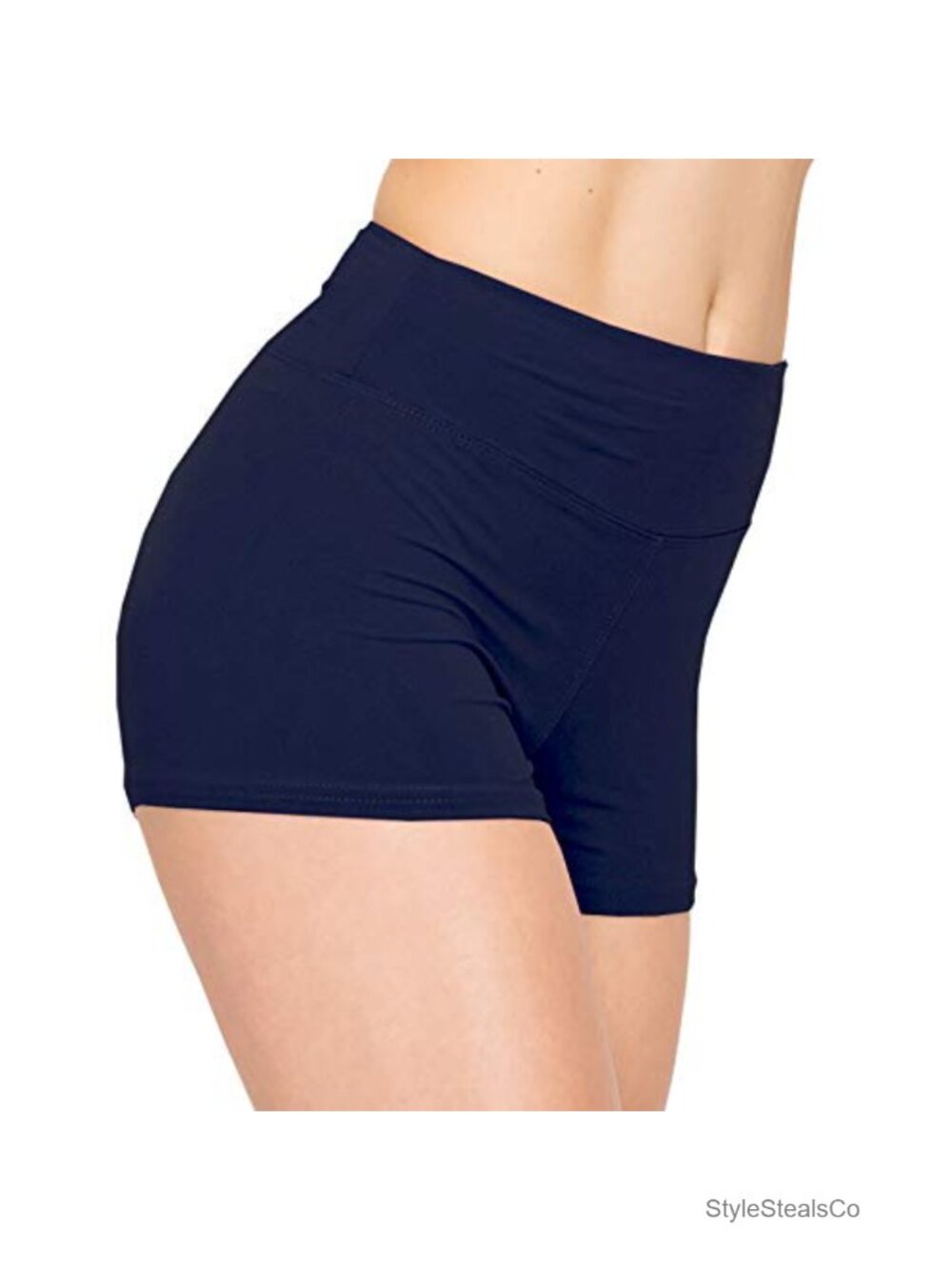 High Waisted Yoga Shorts Women 4-Way Stretch Biker Workout Anti-Chafing